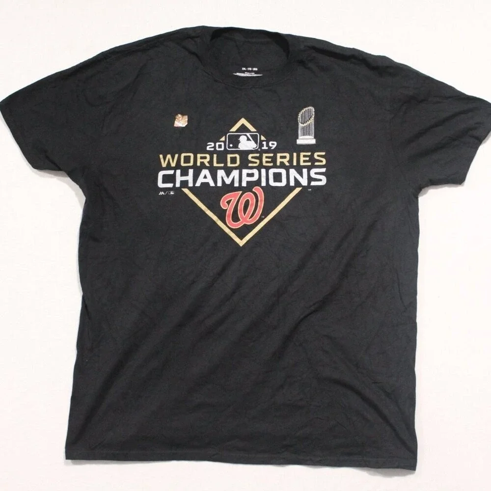 Fanatics Men Black Washington Nationals World Series NWOT Size XXL